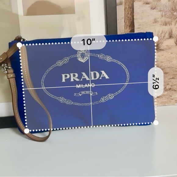 Prada Vibrant Blue Textile Pouch - Picture 5 of 5